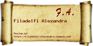 Filadelfi Alexandra névjegykártya